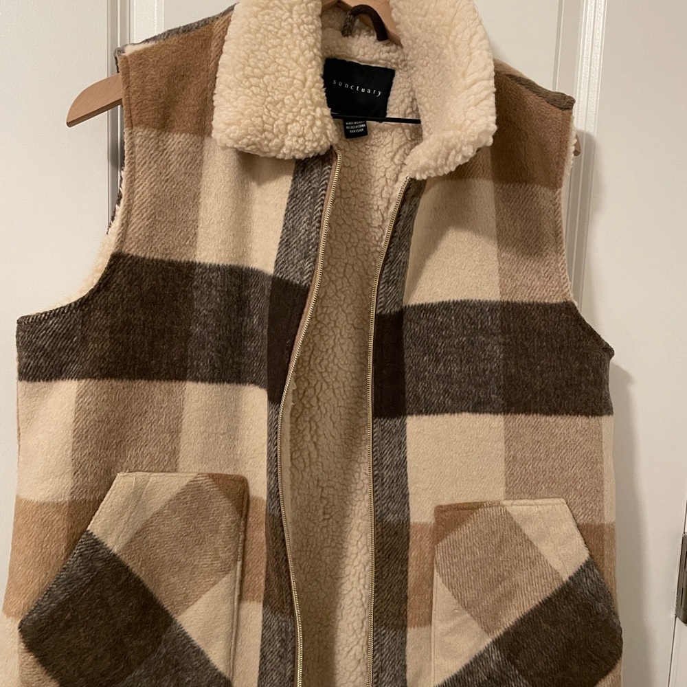 Sanctuary Cream Sherpa Vest
